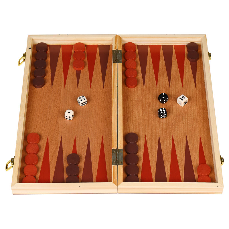 Authentic backgammon board game